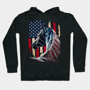 Horse American Flag Hoodie